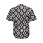 Black And White Navajo Pattern Print Men's Baseball Jersey