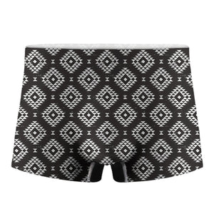 Black And White Navajo Pattern Print Men's Boxer Briefs