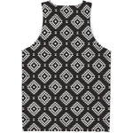 Black And White Navajo Pattern Print Men's Tank Top