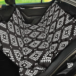 Black And White Navajo Pattern Print Pet Car Back Seat Cover