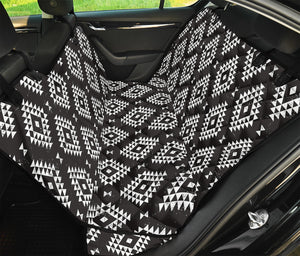 Black And White Navajo Pattern Print Pet Car Back Seat Cover