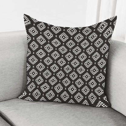 Black And White Navajo Pattern Print Pillow Cover