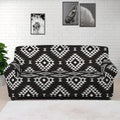 Black And White Navajo Pattern Print Sofa Cover