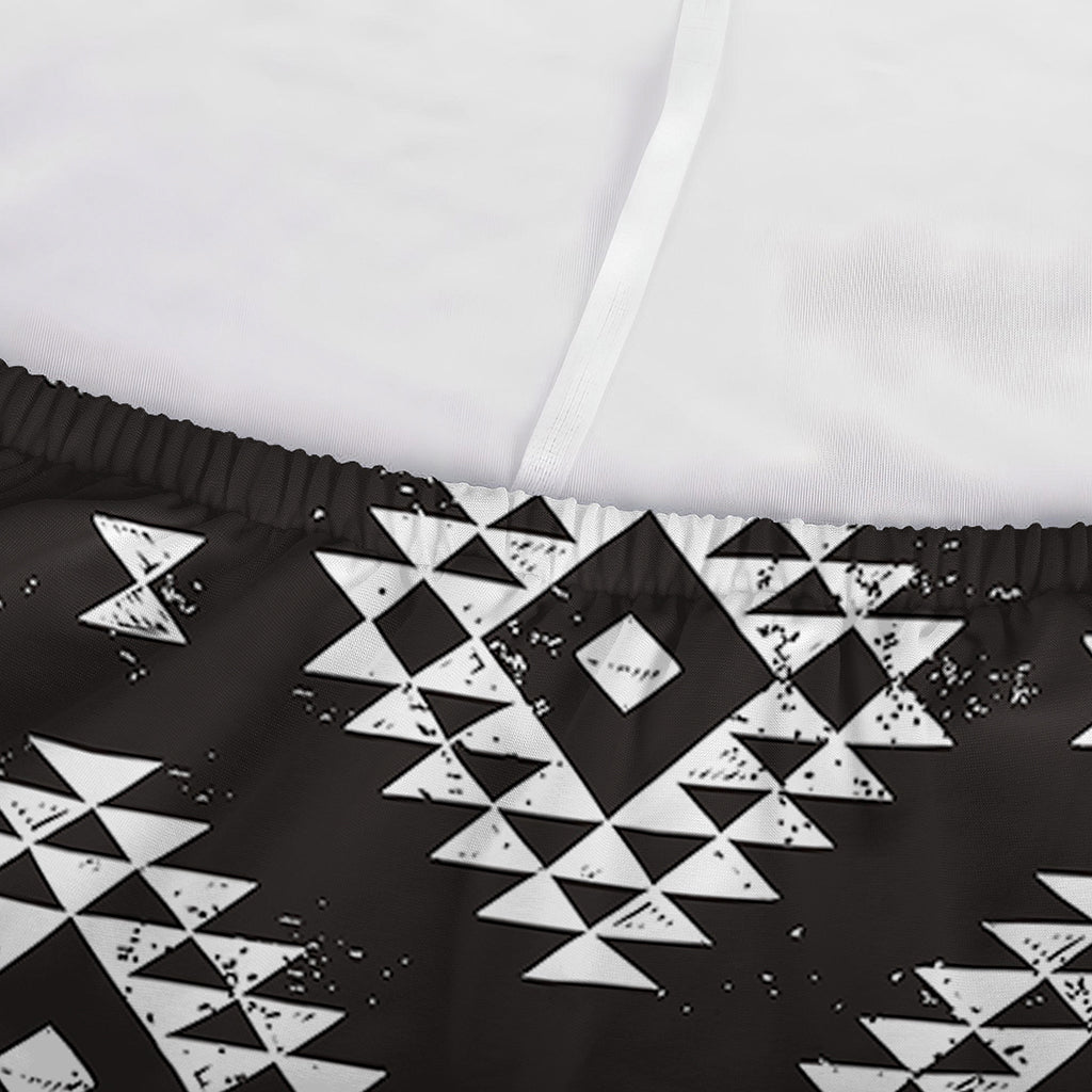 Black And White Navajo Pattern Print Sofa Cover