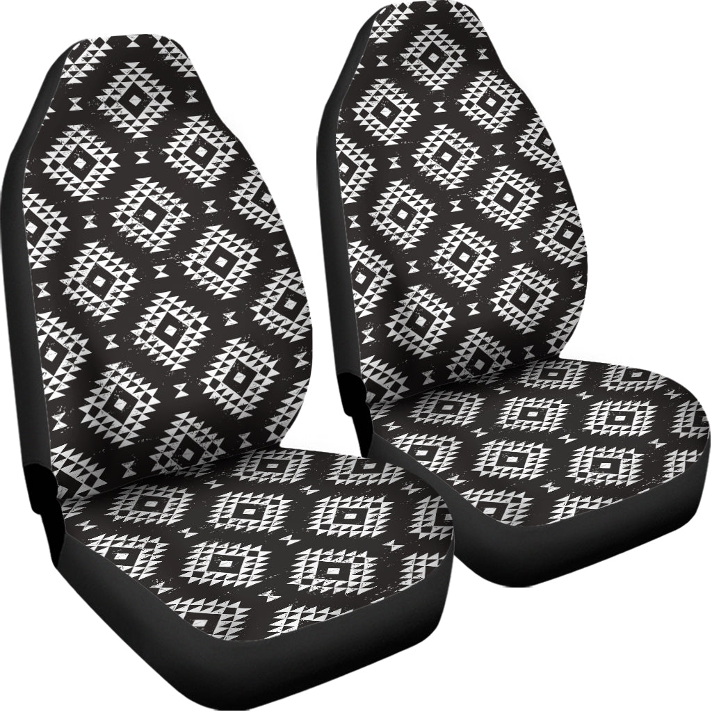 Black And White Navajo Pattern Print Universal Fit Car Seat Covers