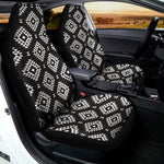 Black And White Navajo Pattern Print Universal Fit Car Seat Covers