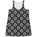 Black And White Navajo Pattern Print Women's Racerback Tank Top