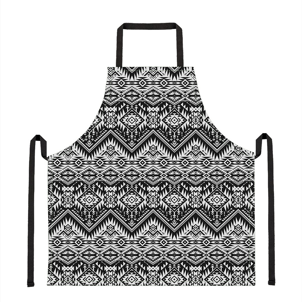 Black And White Navajo Print Apron