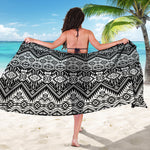 Black And White Navajo Print Beach Sarong Wrap