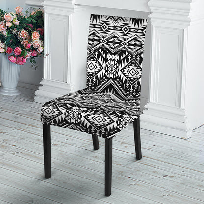 Black And White Navajo Print Dining Chair Slipcover