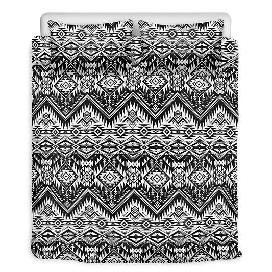 Black And White Navajo Print Duvet Cover Bedding Set