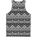 Black And White Navajo Print Men's Tank Top