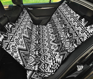 Black And White Navajo Print Pet Car Back Seat Cover