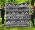 Black And White Navajo Print Quilt