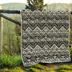 Black And White Navajo Print Quilt
