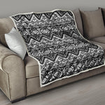 Black And White Navajo Print Quilt