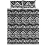 Black And White Navajo Print Quilt Bed Set