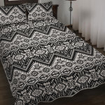 Black And White Navajo Print Quilt Bed Set