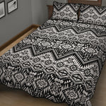 Black And White Navajo Print Quilt Bed Set