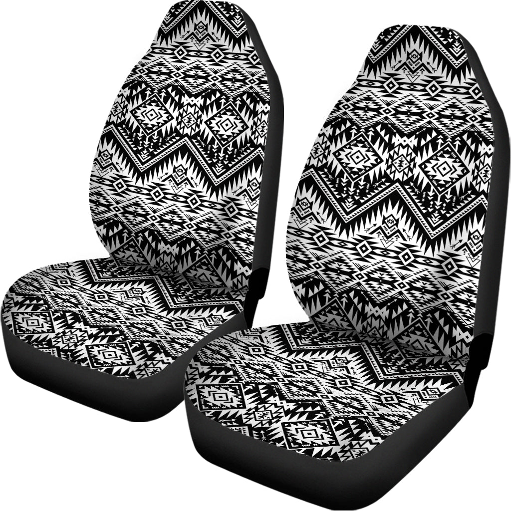 Black And White Navajo Print Universal Fit Car Seat Covers