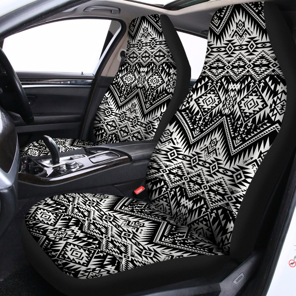 Black And White Navajo Print Universal Fit Car Seat Covers