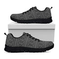Black And White Navajo Tribal Print Black Running Shoes