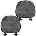 Black And White Navajo Tribal Print Car Headrest Covers