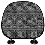 Black And White Navajo Tribal Print Car Headrest Covers