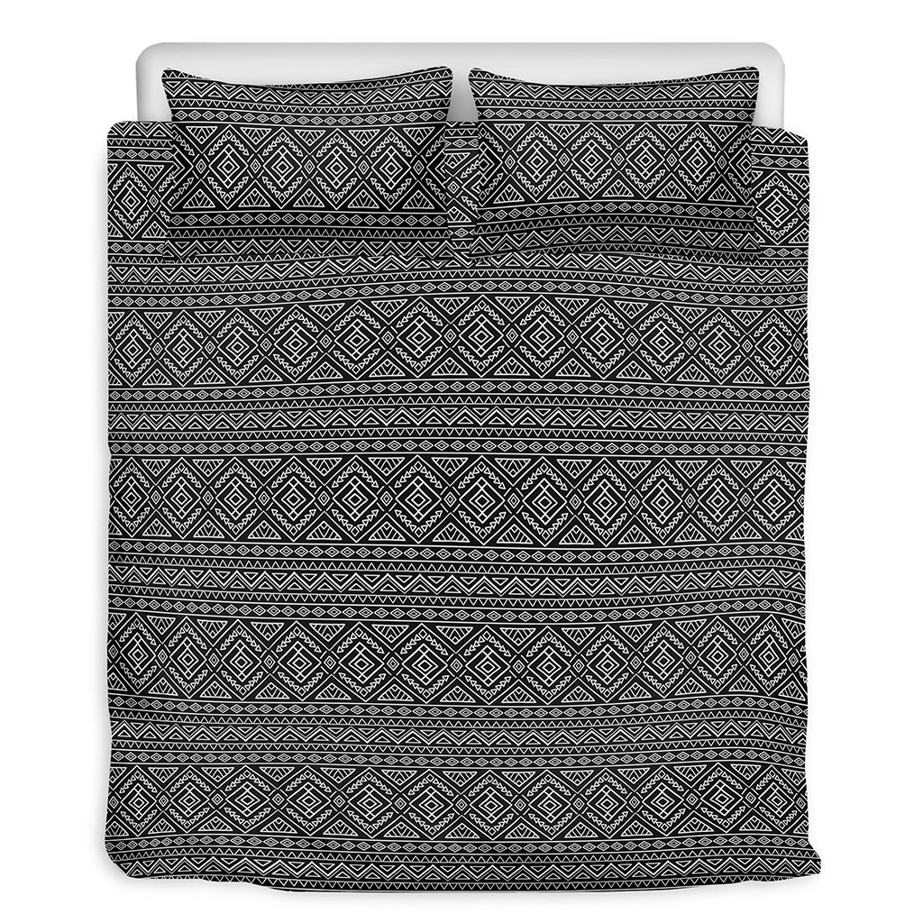 Black And White Navajo Tribal Print Duvet Cover Bedding Set