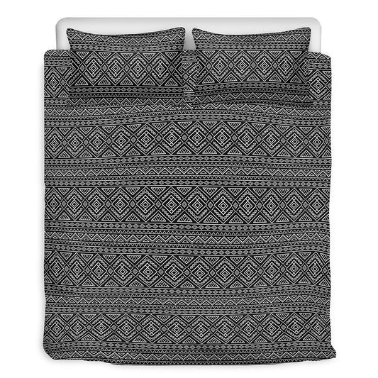 Black And White Navajo Tribal Print Duvet Cover Bedding Set