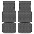 Black And White Navajo Tribal Print Front and Back Car Floor Mats