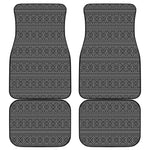 Black And White Navajo Tribal Print Front and Back Car Floor Mats