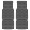 Black And White Navajo Tribal Print Front and Back Car Floor Mats