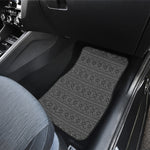 Black And White Navajo Tribal Print Front and Back Car Floor Mats