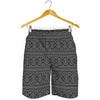 Black And White Navajo Tribal Print Men's Shorts