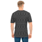 Black And White Navajo Tribal Print Men's T-Shirt