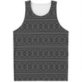 Black And White Navajo Tribal Print Men's Tank Top