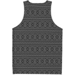 Black And White Navajo Tribal Print Men's Tank Top