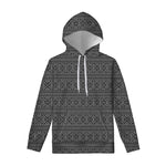 Black And White Navajo Tribal Print Pullover Hoodie