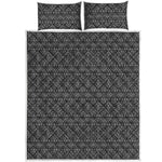 Black And White Navajo Tribal Print Quilt Bed Set