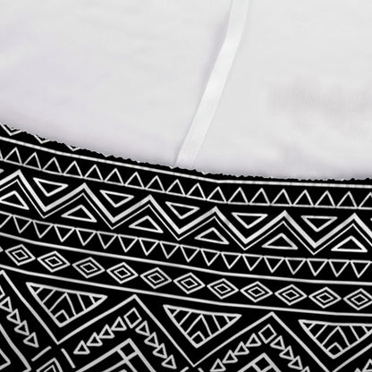 Black And White Navajo Tribal Print Sofa Cover