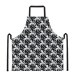 Black And White Octopus Pattern Print Apron