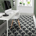 Black And White Octopus Pattern Print Area Rug