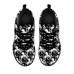 Black And White Octopus Pattern Print Black Sneakers