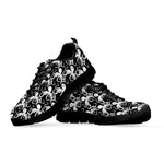 Black And White Octopus Pattern Print Black Sneakers