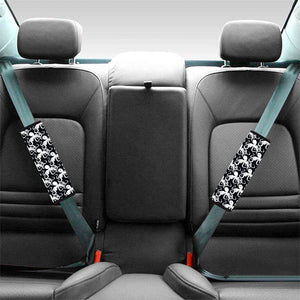 Black And White Octopus Pattern Print Car Seat Belt Covers
