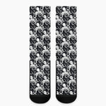 Black And White Octopus Pattern Print Crew Socks