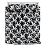 Black And White Octopus Pattern Print Duvet Cover Bedding Set