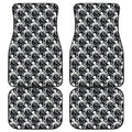 Black And White Octopus Pattern Print Front and Back Car Floor Mats