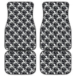 Black And White Octopus Pattern Print Front and Back Car Floor Mats